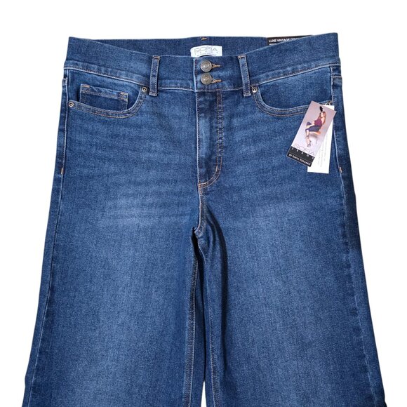Sofia Vergara Jeans Super High Rise Wide Leg Margot Women's Size 2-18 Dark Blue - Picture 9 of 14
